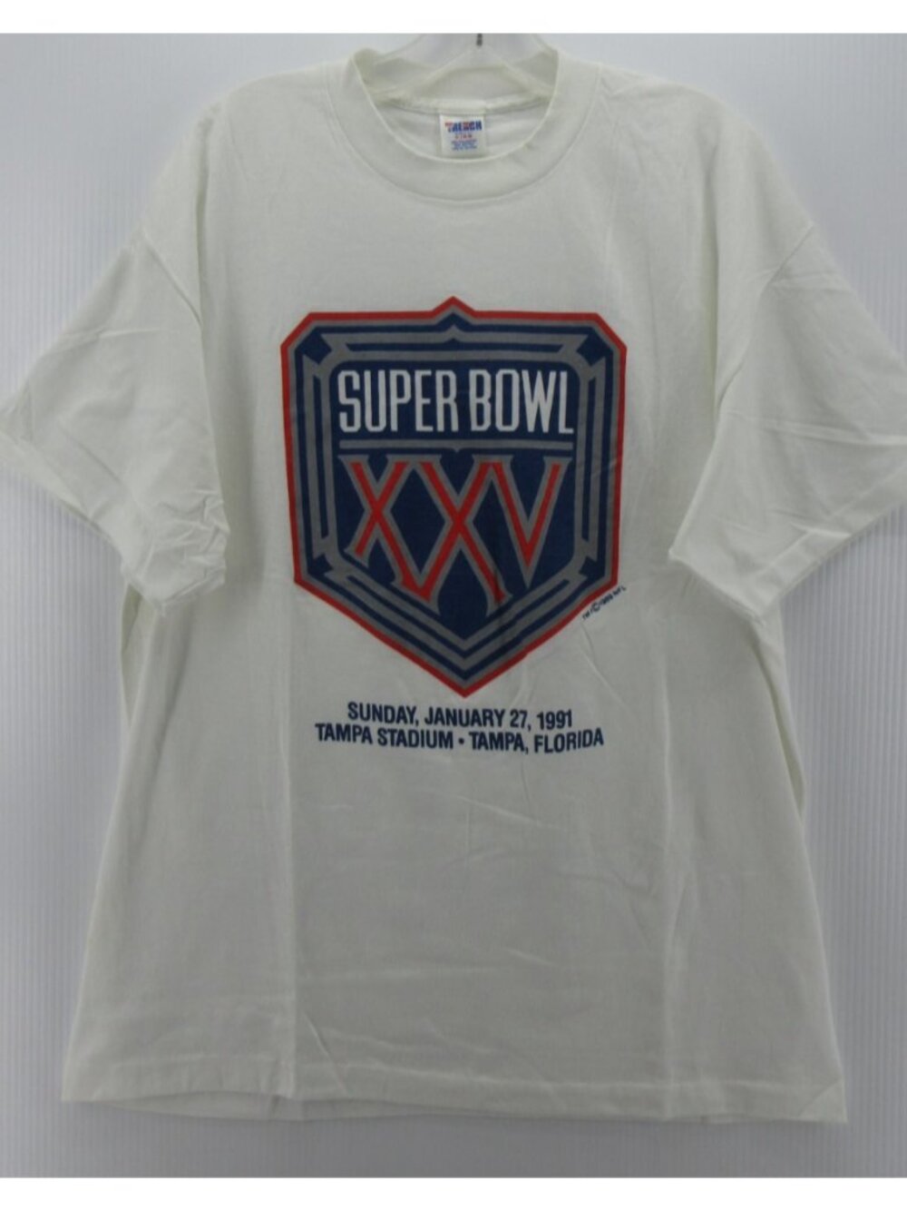 VTG New York Giants Shirt XL 1991 Super Bowl XXV Trench Single Stitch*